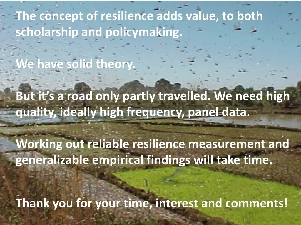 the concept of resilience adds value to both