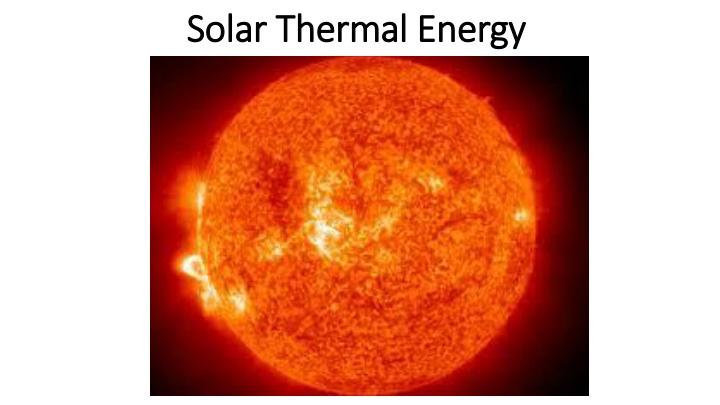 solar thermal energy solar thermal energy