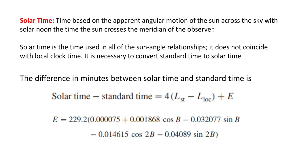 solar time time based on the apparent angular