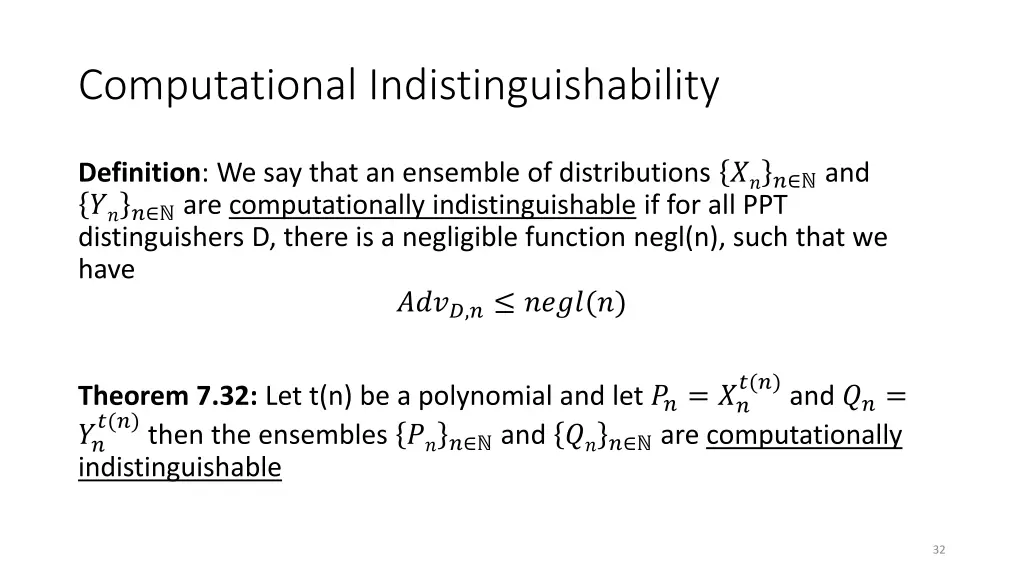 computational indistinguishability 2