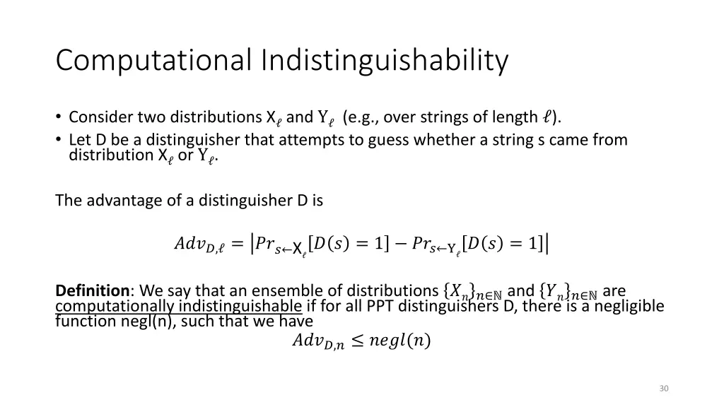 computational indistinguishability