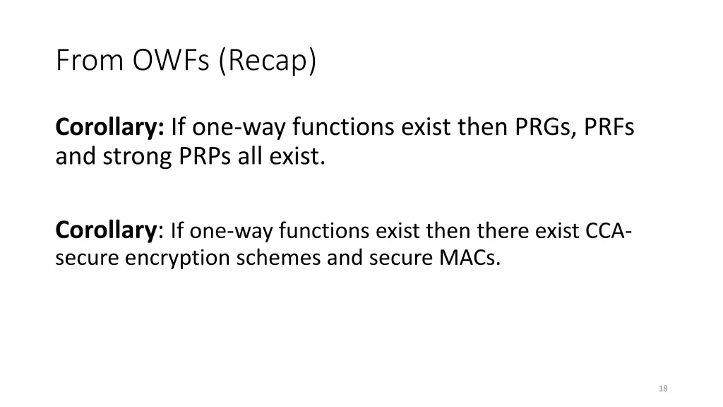 from owfs recap 1