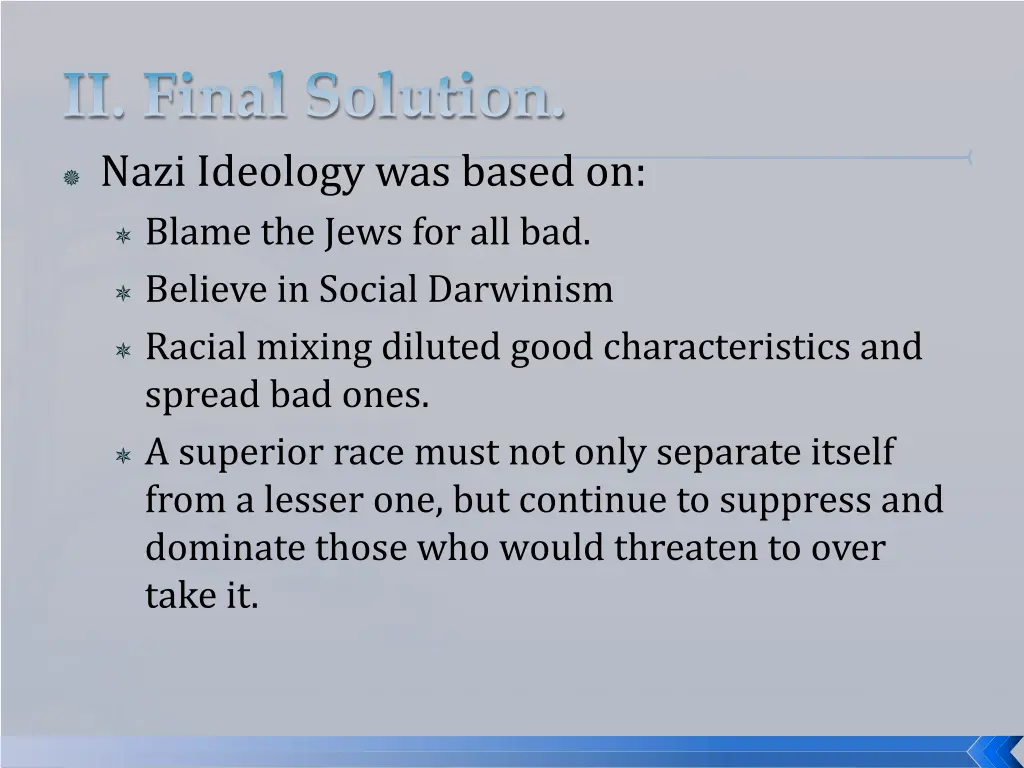 nazi ideology was based on blame the jews