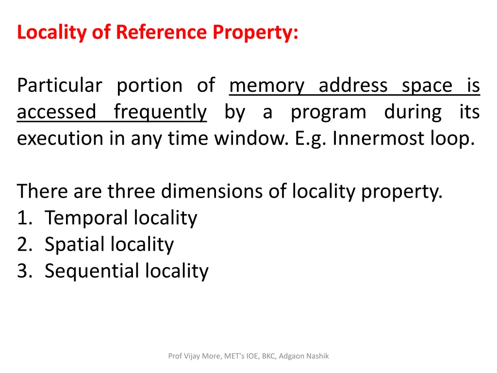 locality of reference property