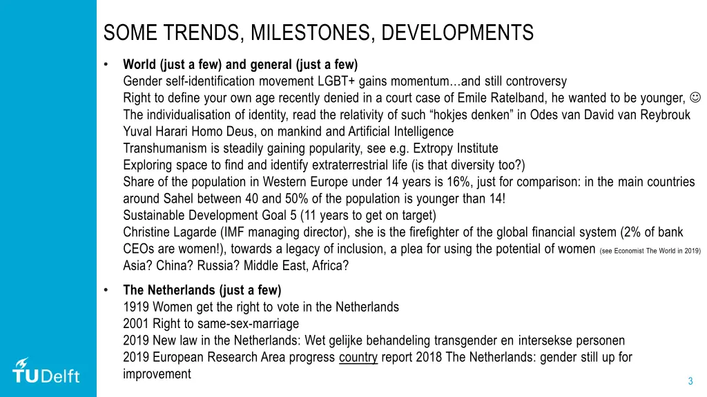 some trends milestones developments