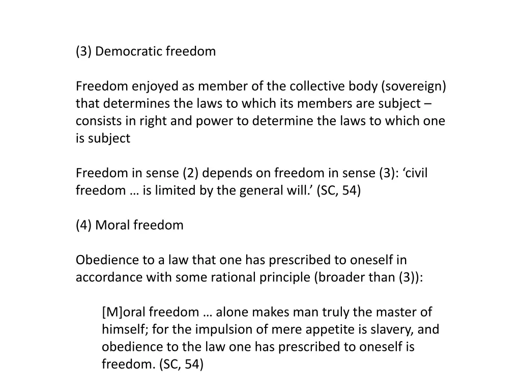 3 democratic freedom