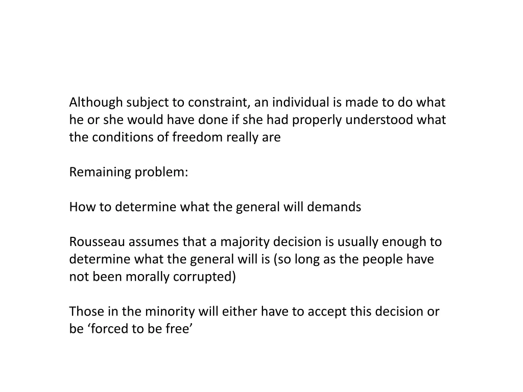 although subject to constraint an individual