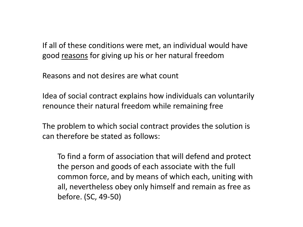 if all of these conditions were met an individual