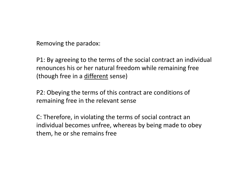 removing the paradox