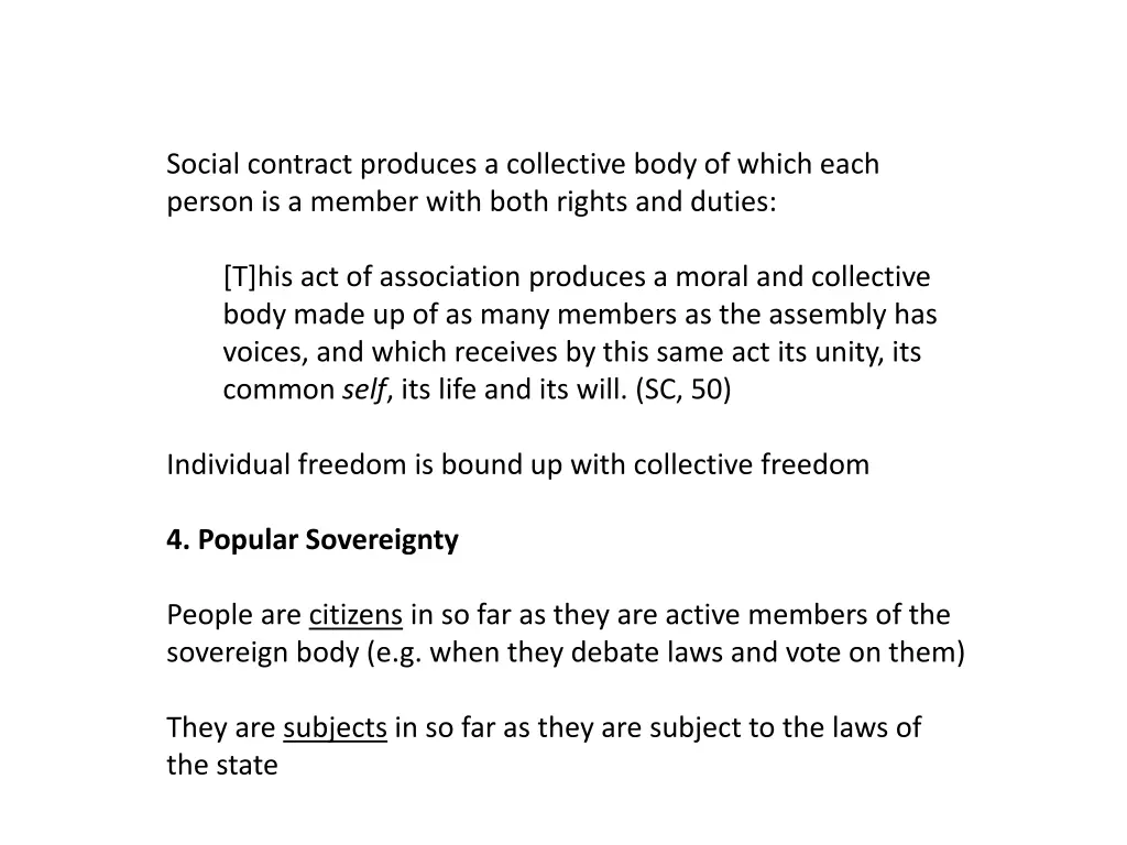 social contract produces a collective body