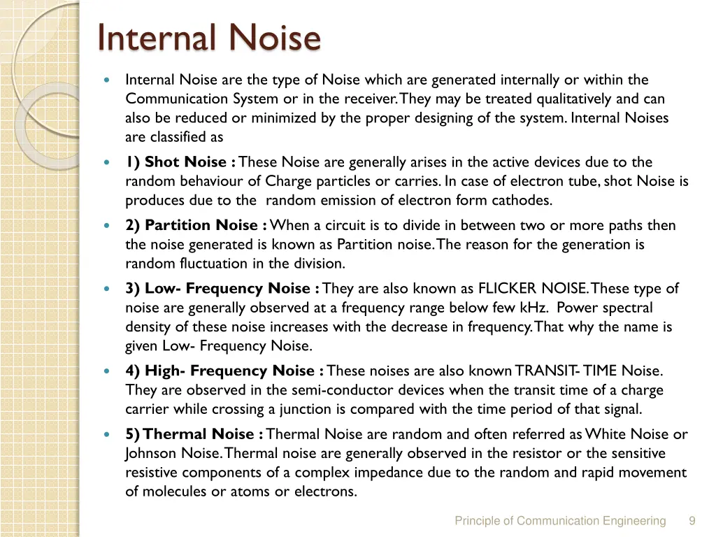 internal noise
