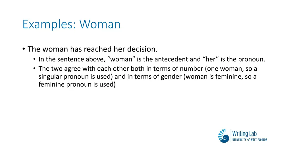 examples woman