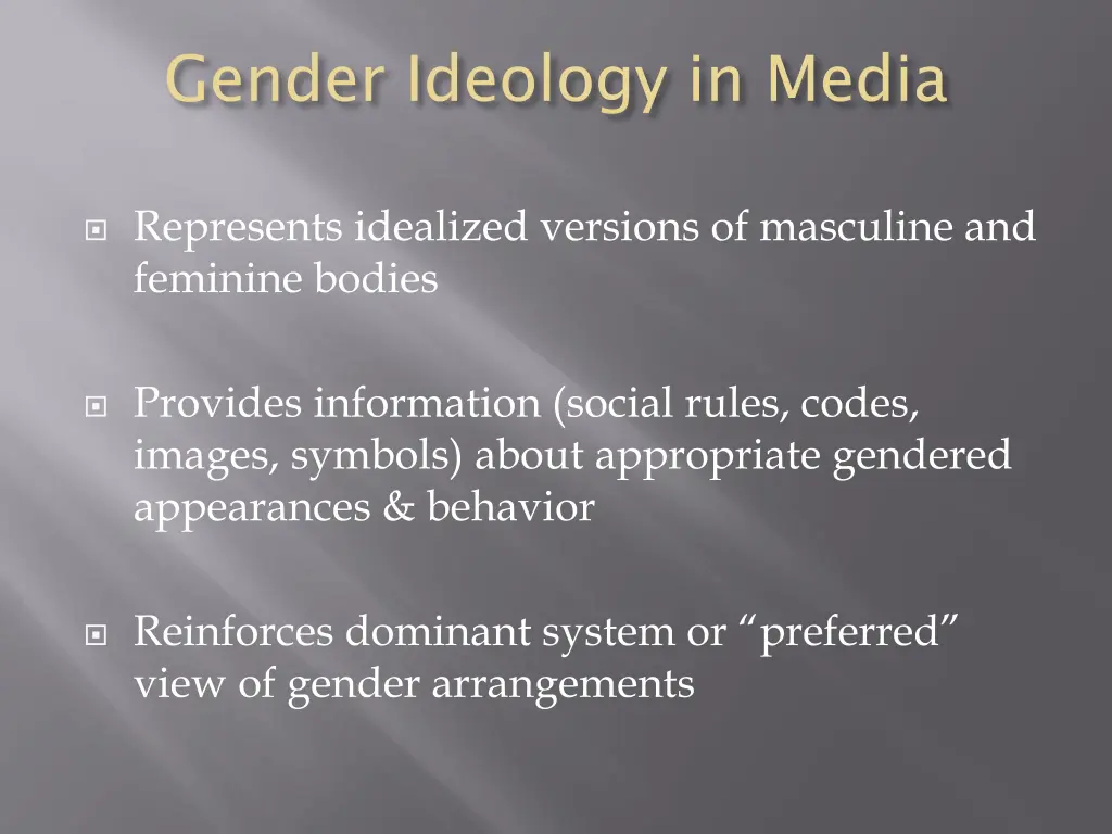 gender ideology in media