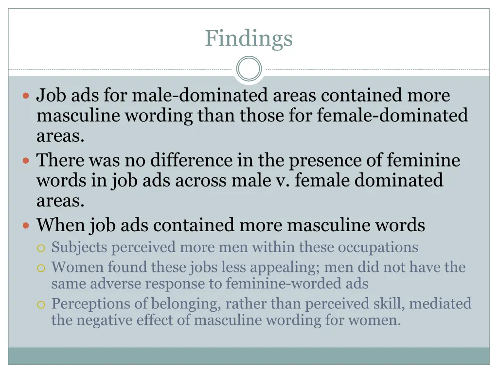 findings
