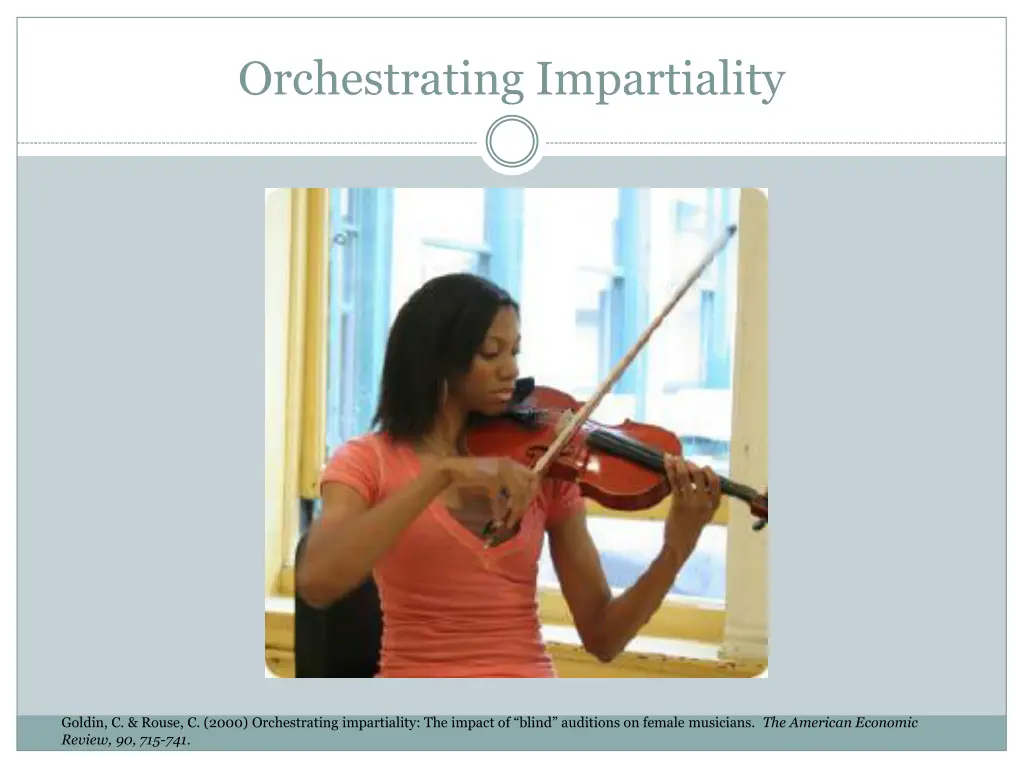 orchestrating impartiality