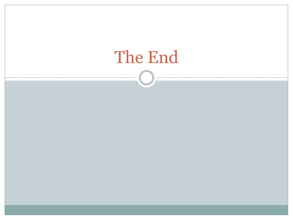 the end
