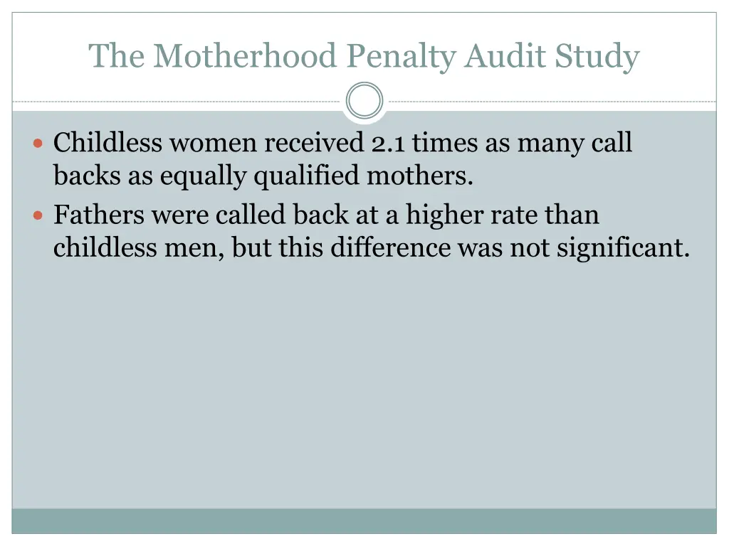 the motherhood penalty audit study