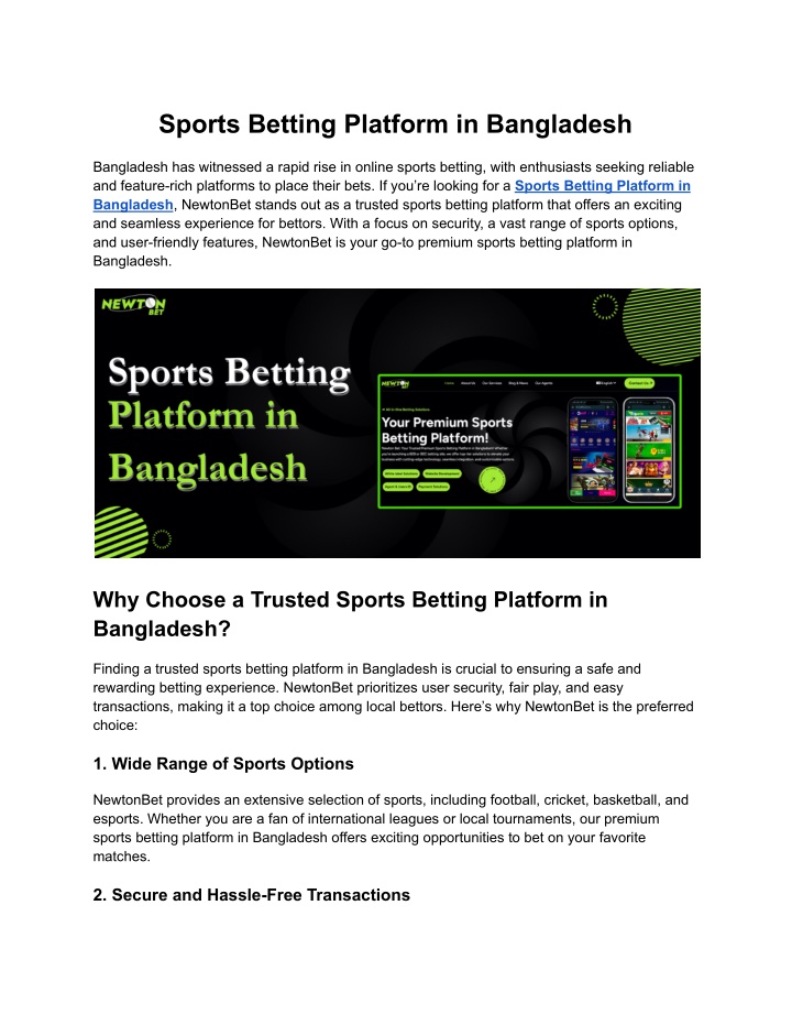 sports betting platform in bangladesh