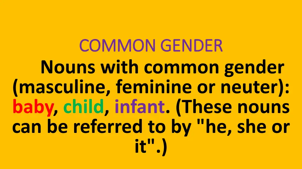 common gender common gender nouns with common