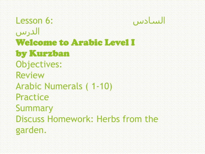 lesson 6 welcome to arabic level i welcome