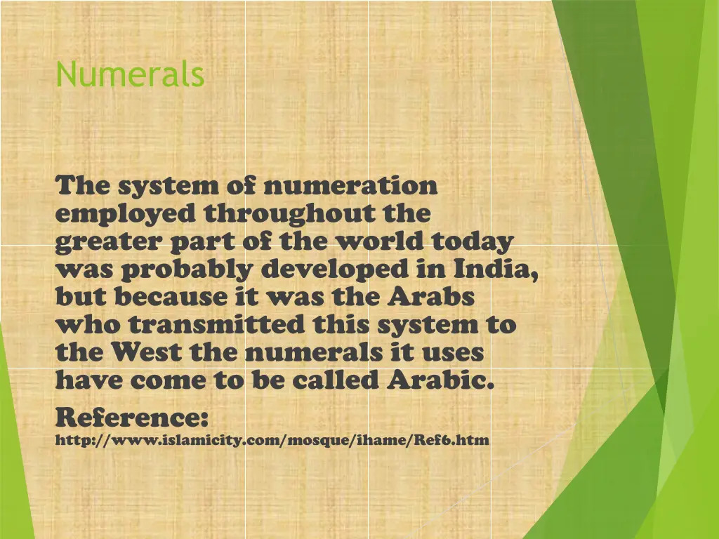 numerals