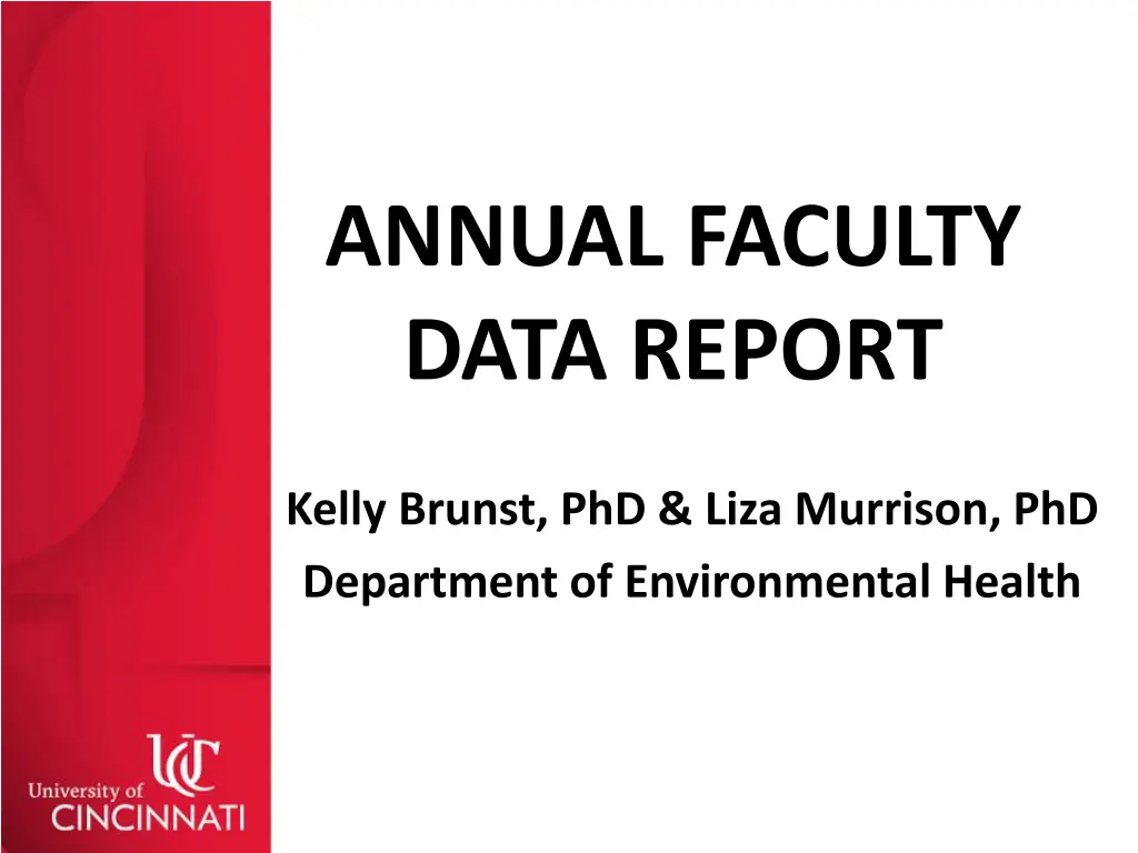 annual faculty data report