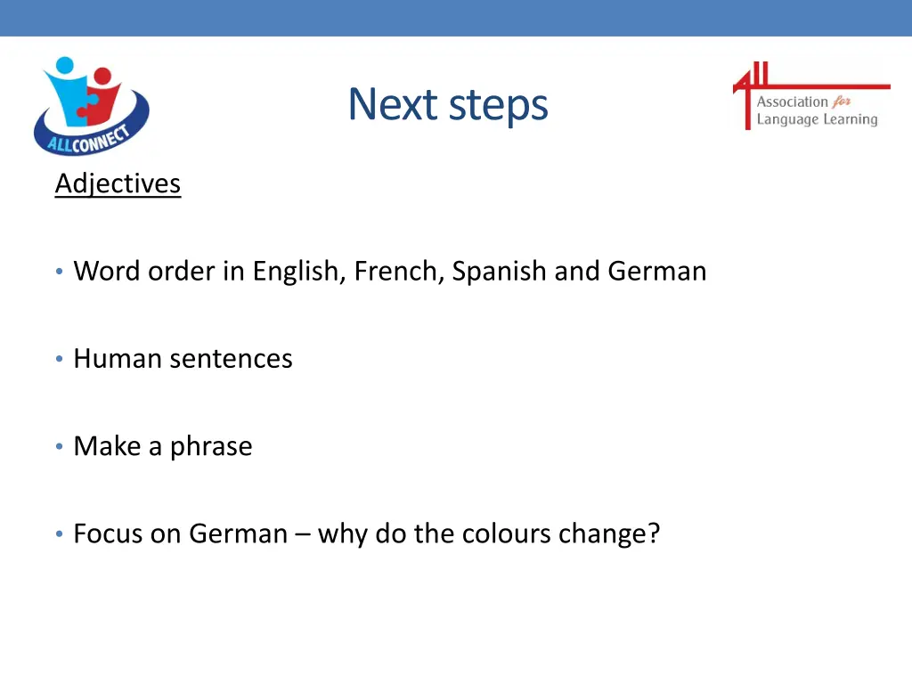 next steps