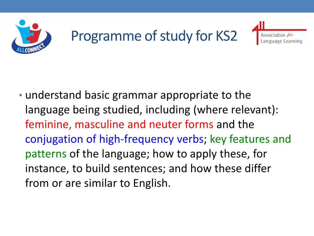 programme of study for ks2