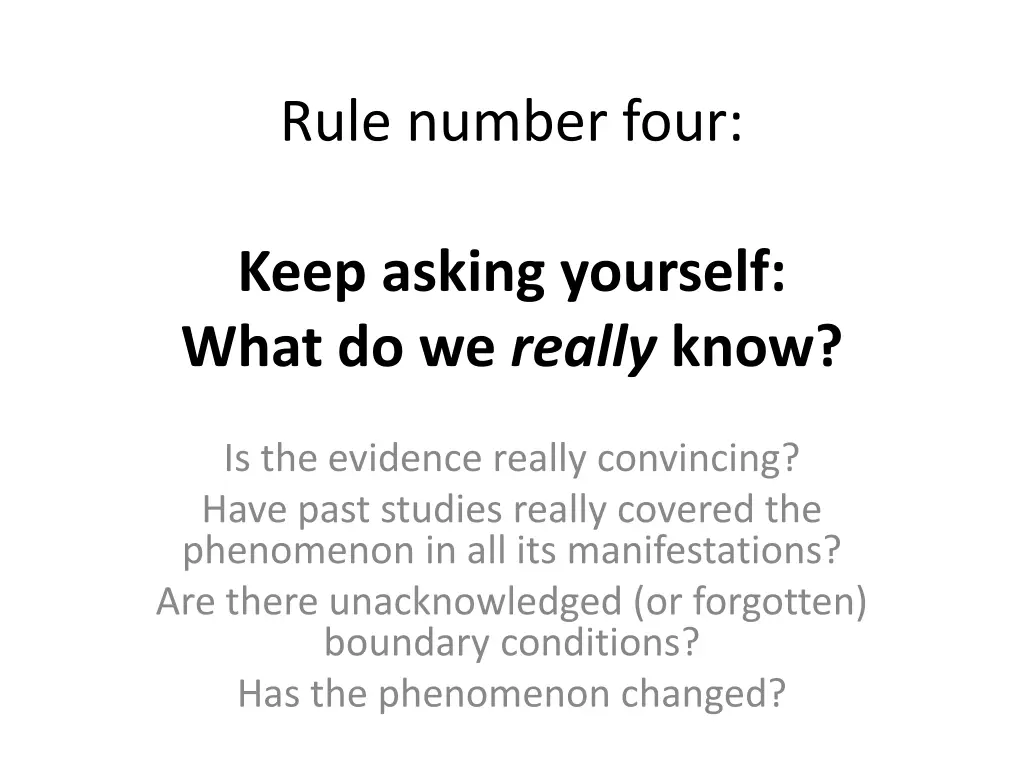rule number four