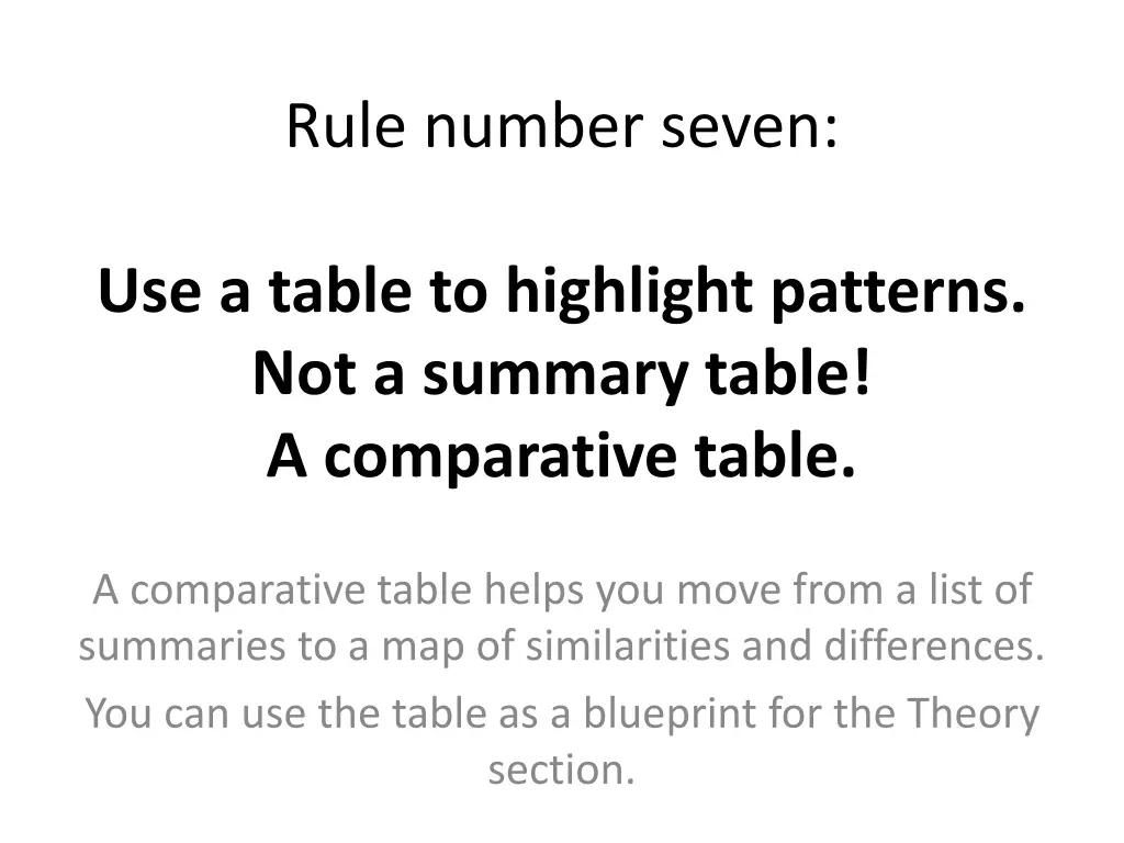 rule number seven