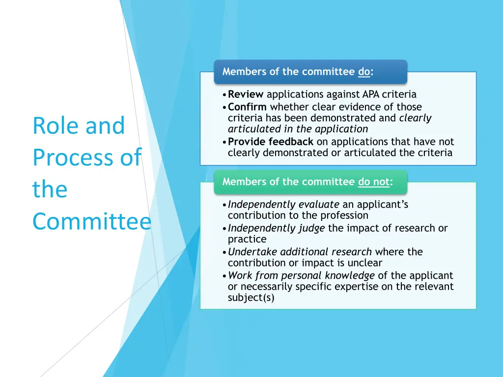 members of the committee do