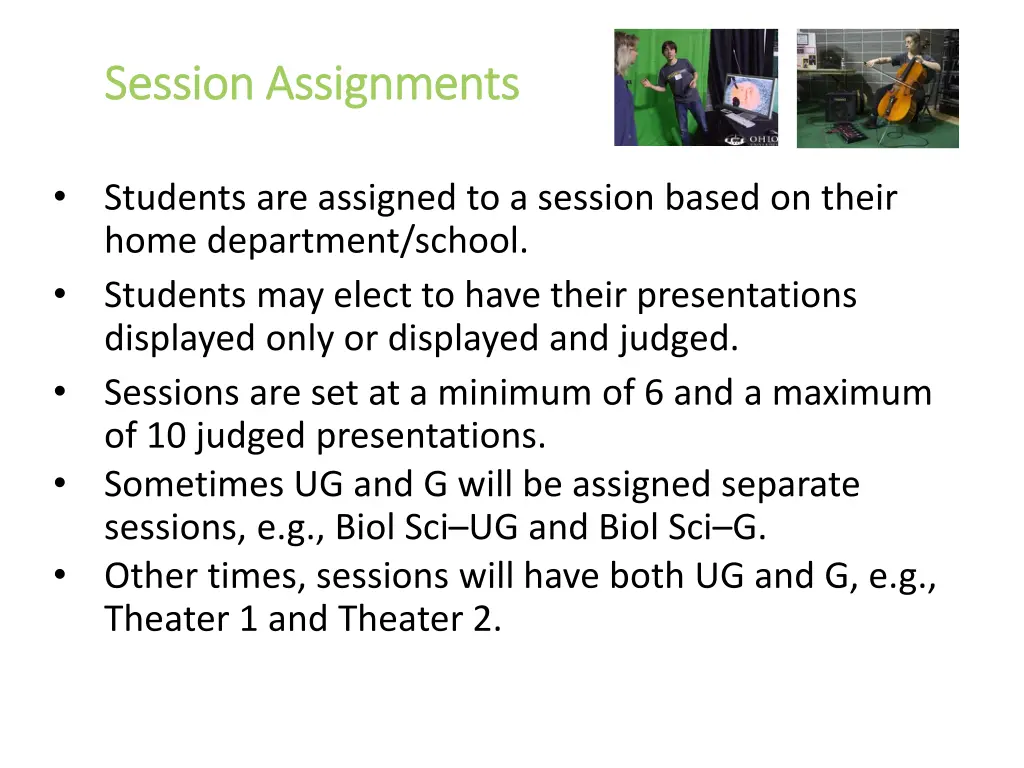 session assignments session assignments