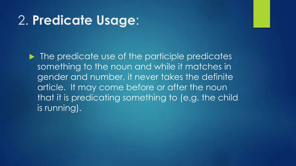 2 predicate usage