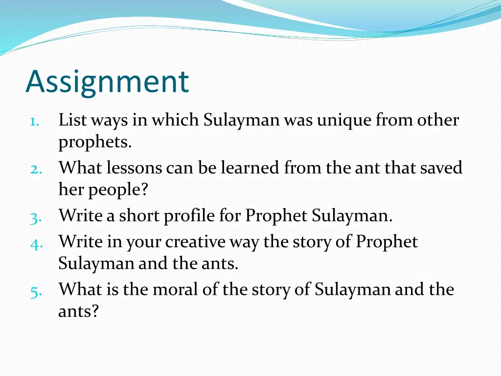 assignment