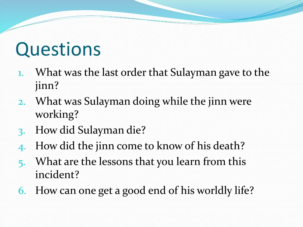 questions 3
