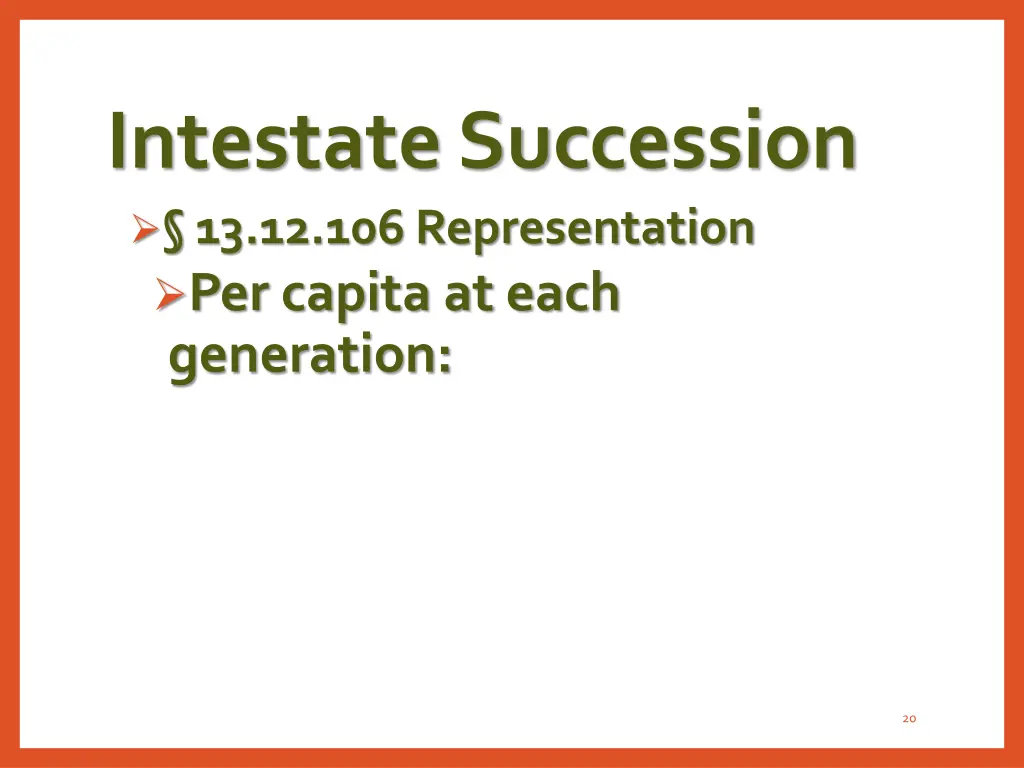 intestate succession 13 12 106 representation