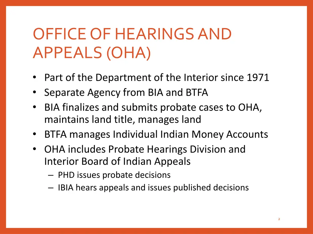 office of hearings and appeals oha