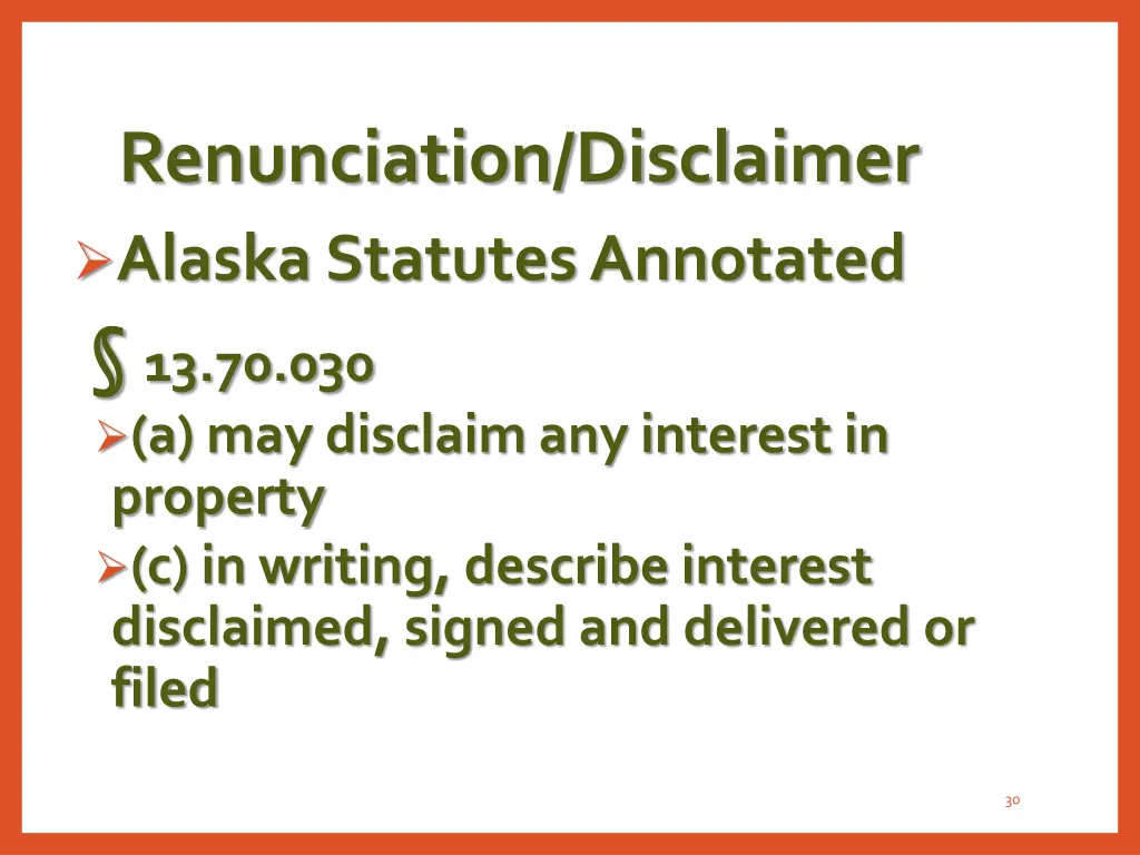 renunciation disclaimer