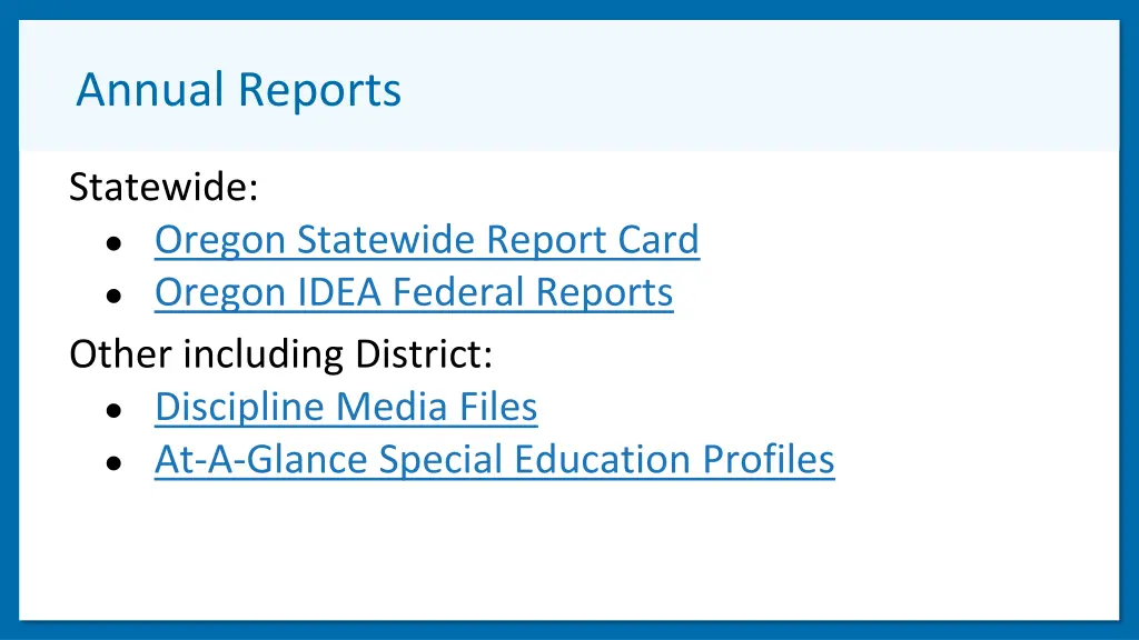 annual reports