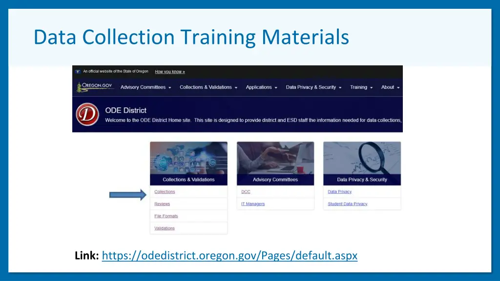 data collection training materials