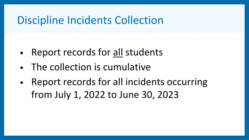 discipline incidents collection 2