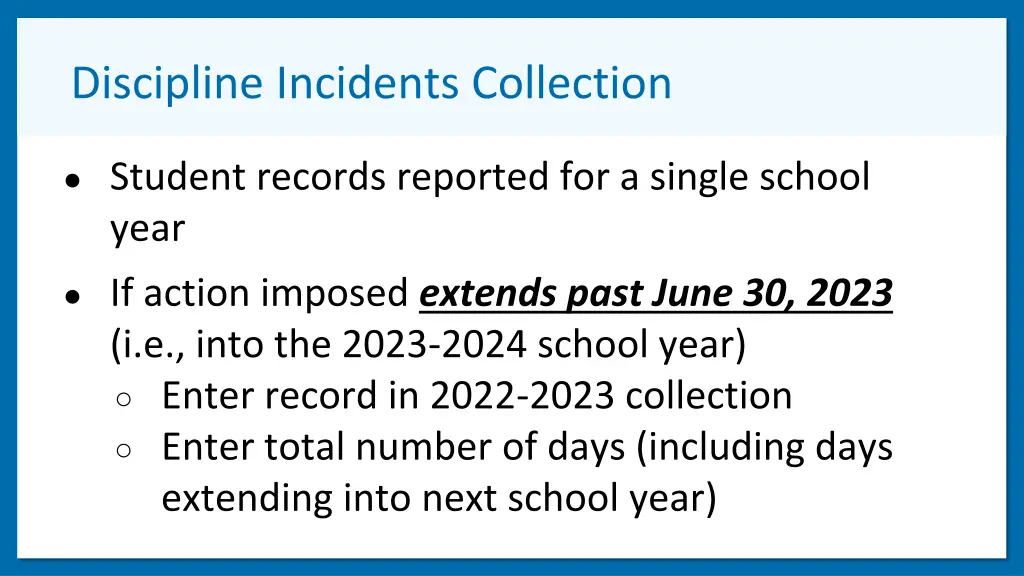 discipline incidents collection 3