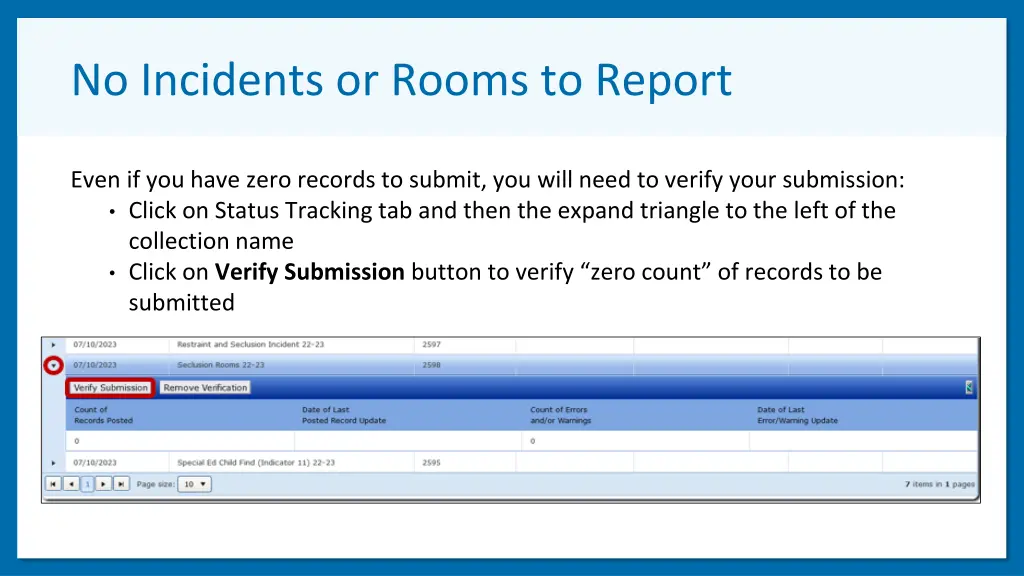no incidents or rooms to report