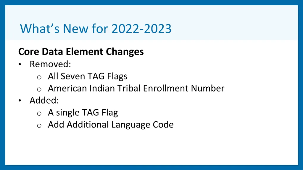 what s new for 2022 2023