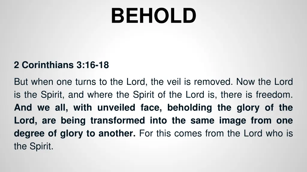 behold