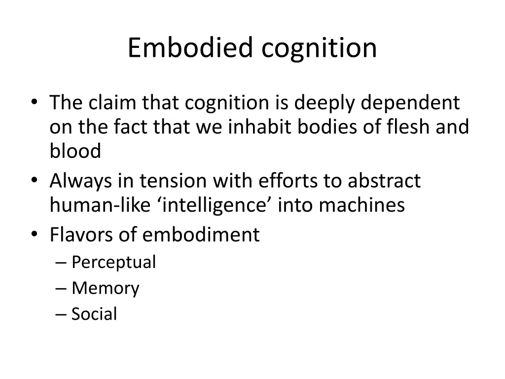 embodied cognition