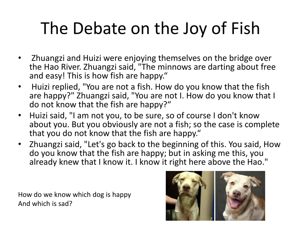 the debate on the joy of fish