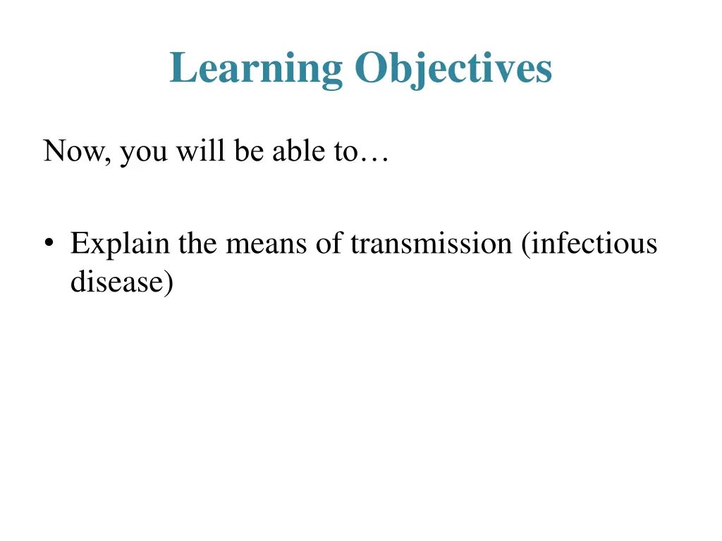 learning objectives