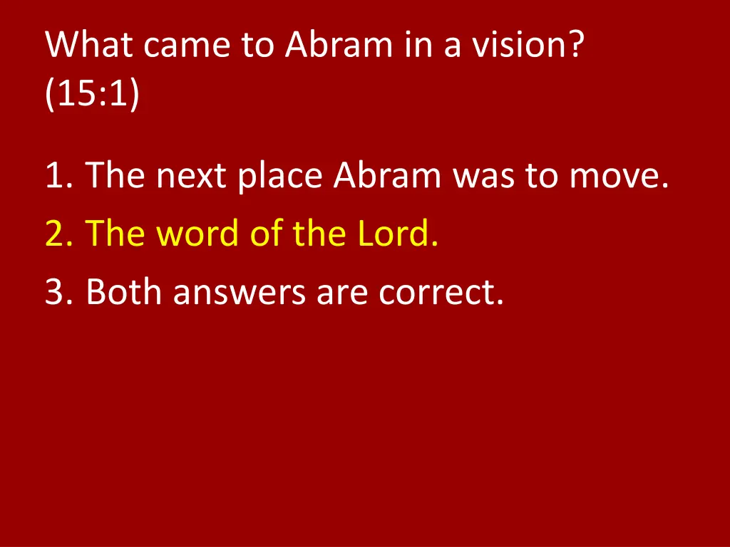 what came to abram in a vision 15 1 1