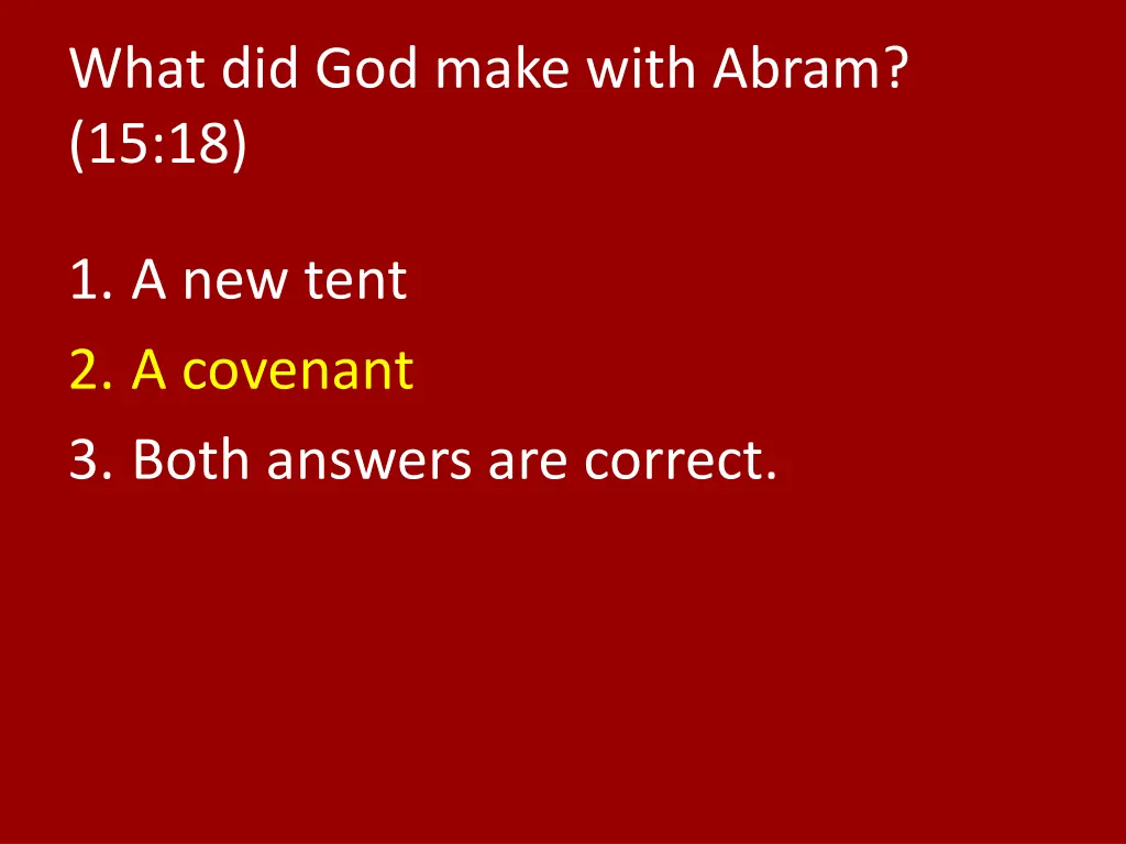 what did god make with abram 15 18 1